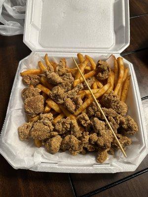 Popcorn Chicken combo with seasoned fries