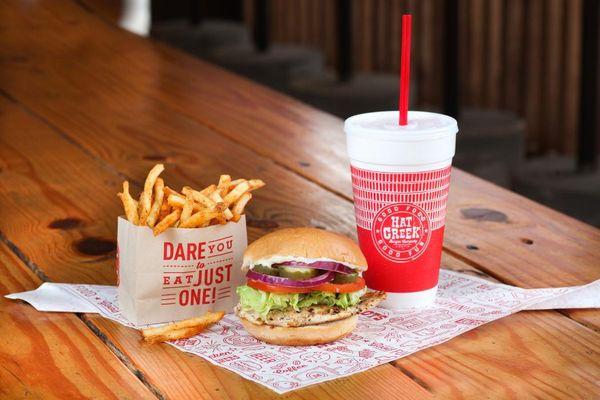 Grilled Chicken Sandwich and French Fries