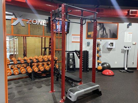 Free weights training zone