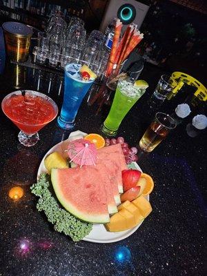 Fruits and drinks