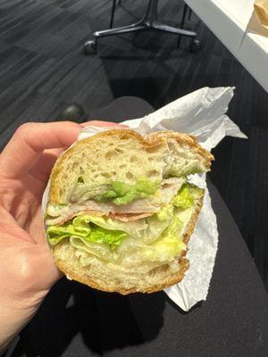 Turkey Bacon Avocado Sandwich half ($6, 2/2024) - SKIP biggest rip off ever