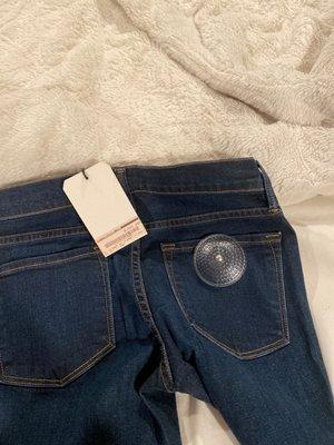 Jeans with tag