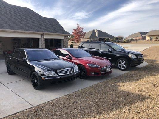 Mercedes-Benz and Tesla window tint looks great