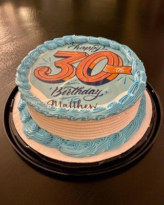 My son's 30th birthday cake