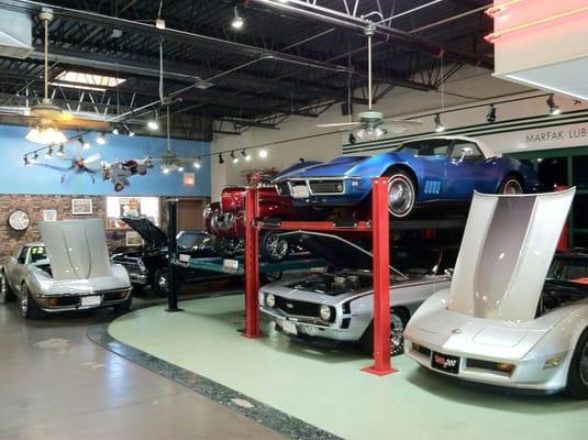 Inside Corvette Showroom, view right.