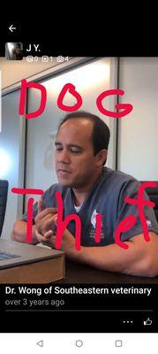 Dr Michael Wong Dog Thief