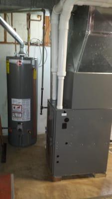 High Efficiency Furnace With Air Conditioning And A New Water Heater