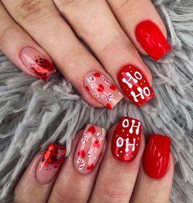 maggie and tony christmas nails art design