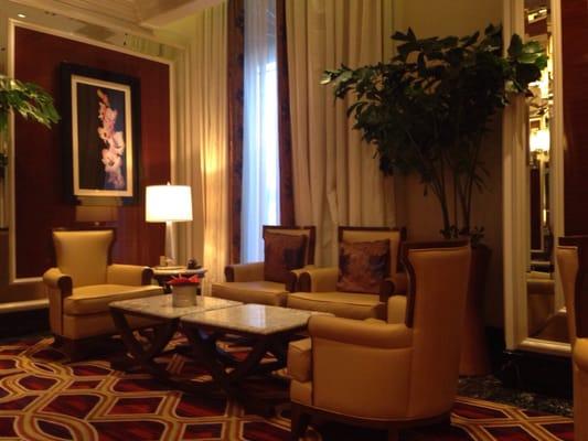 Seating in the Gold Room at the Venetian