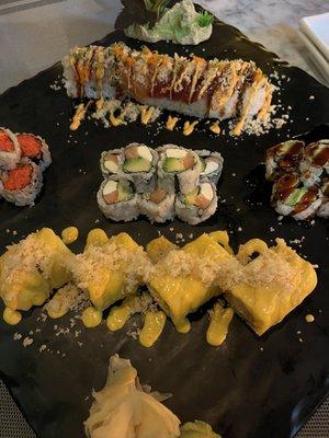 Mango Roll Tiger Roll Eel Avocado Roll Philadelphia Roll