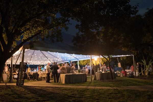 reception - tent with lighting - Photo by Shanna Leigh Images