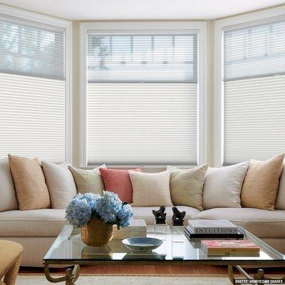 Light filtering window treatments from Hunter Douglas available at Calico Naples