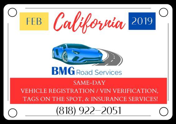 Instant Vehicle Registration Services, Vin Inspections & Insurance Services.