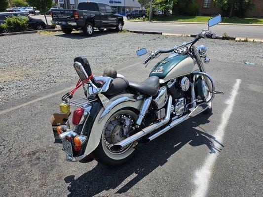 1998 Honda Shadow Happy Customer who always replaces his MottoBatt battery for his custom built motorcycle. We carry a variety of options