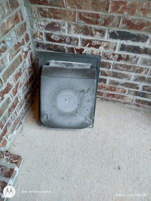 Vent that got ripped off during the storm last week