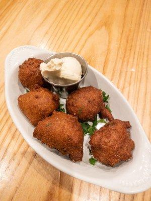 Hush puppies with maple butter