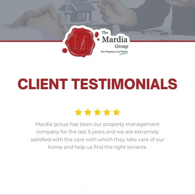 Experience Excellence in Property Management with The Mardia Group!  Discover why our clients have trusted us for 5 years and counting. Fr