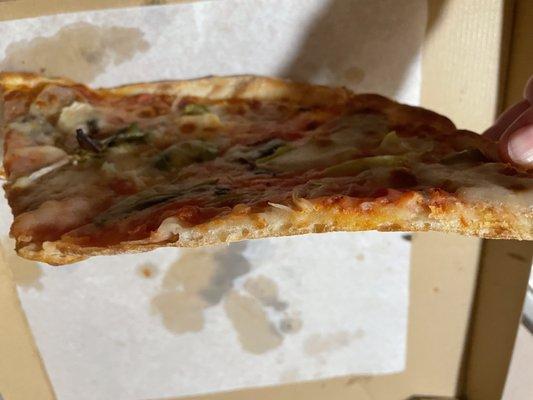 thinnest "deluxe" pizza EVER