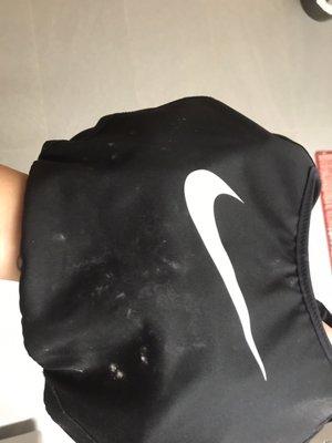 More white powder on my sports bra