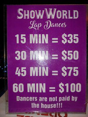 Dance prices