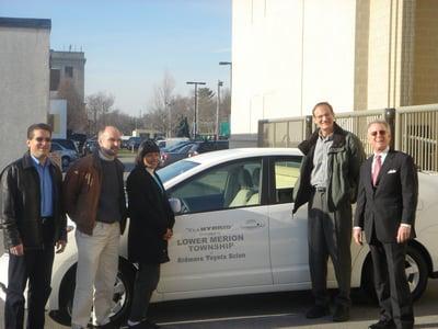 Central City Toyota & Ardmore Toyota  donate a Prius Hybrid to the Lower Merion Township.