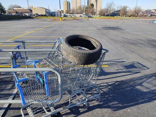 Yes folks, I often wonder about things at this Walmart. Saw this in the parking lot. Where's SECURITY?