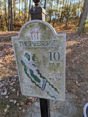 Hole 10 marker.