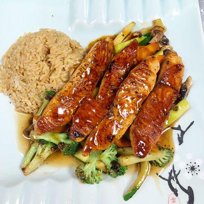 Hibachi salmon