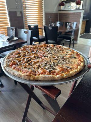 Sausage and mushroom large pizza