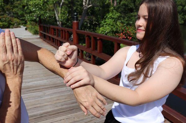 Wing Chun girl training.