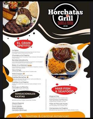 Horchatas Grill * Menu Page 2 of 2