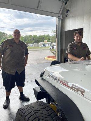 Tim and Jacob. Kudos to Jiffy Lube for hiring such wonderful employees!