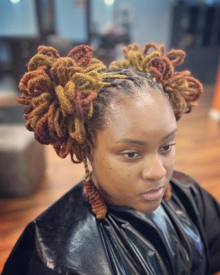 Loc Maintenance w/ Petal Buns