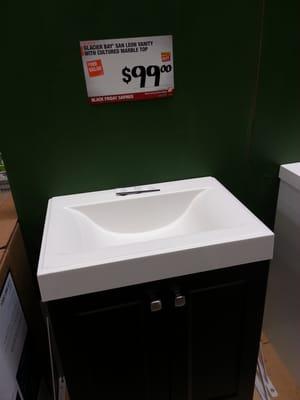 Shock and AWE! Marble sinks for 99 dollars including, a roomy walk in cabinet with plenty of space. Buying at least 10.