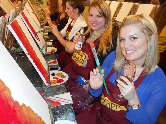 Painting, drinking and having fun!