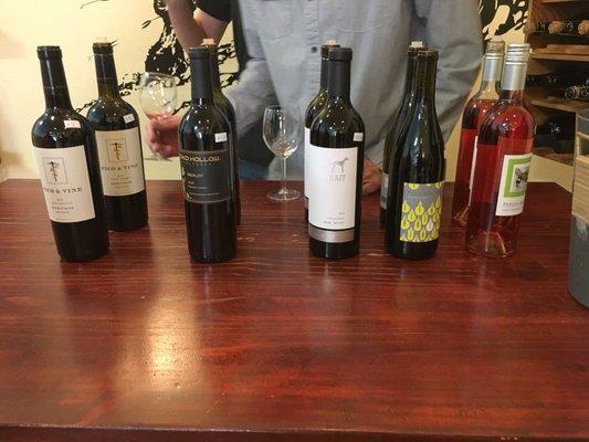 $1 tasting. Today was wines from Napa/Sonoma. Next week are are Rosés!