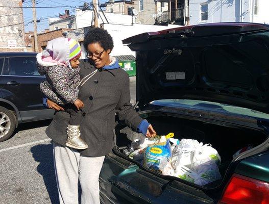 During the holidays, we donate food and toys to families in need.