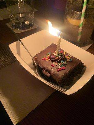 Birthday brownie