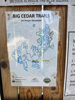 Map of different trails