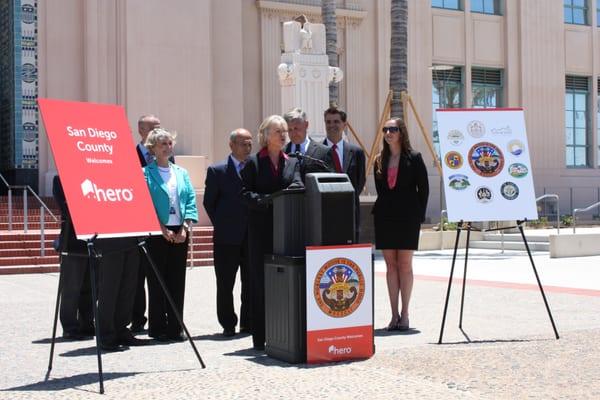 Councilwoman Jacobs speaking at the even