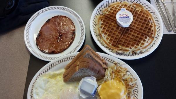 All Star breakfast at Waffle House