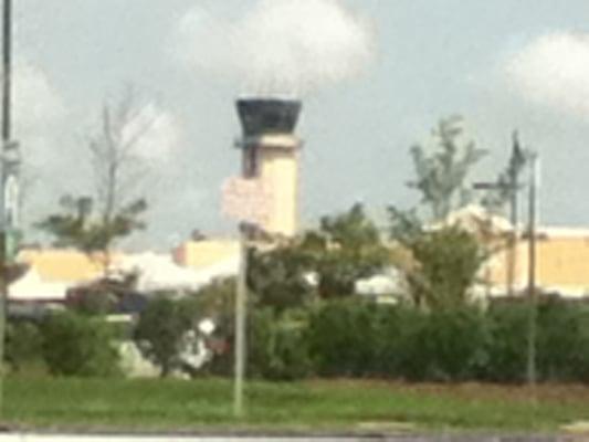 The Republic Airport tower taken on NY-110 in front of Wal-Mart.