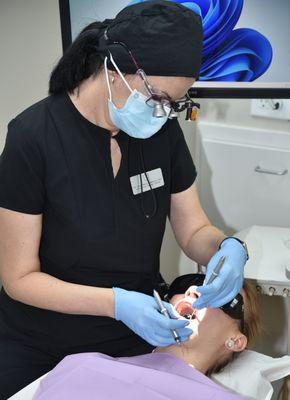 Galina Miciu-Nicolaevici DDS at work