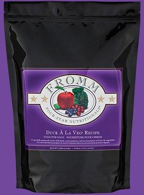 Fromm 4-Star Duck A La Veg Dry Dog Food features the goodness of Wisconsin Duck, which has been blended with the goodness of sweet potato...