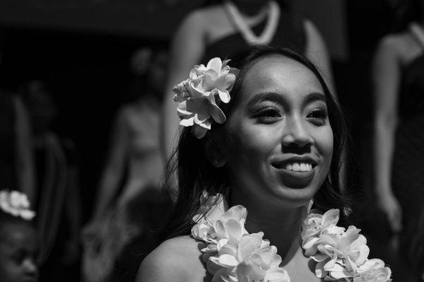 Sidney Kāmalū Perez performing at Hālau Nā Pua Lehuas annual Hōike 2019