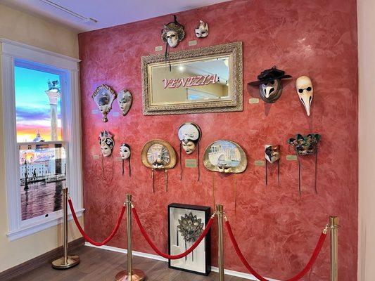 Venetian Mask exhibit at Little Italy San Jose museum