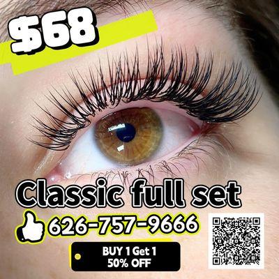 New client Classic full set Buy 1 get 1 - 50% OFF