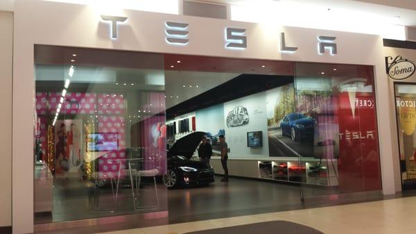 Tesla in the Natick Mall