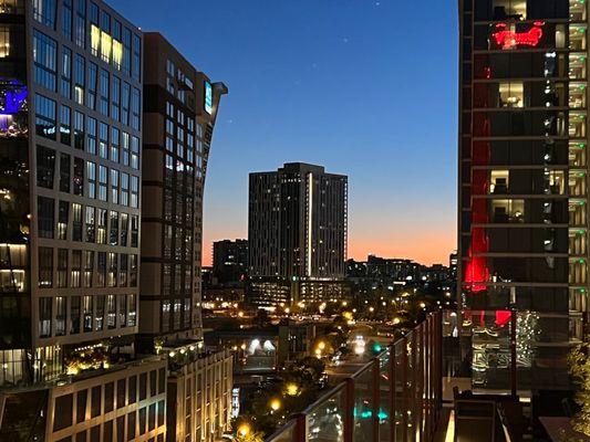 The views from the happy hour floor are wonderful