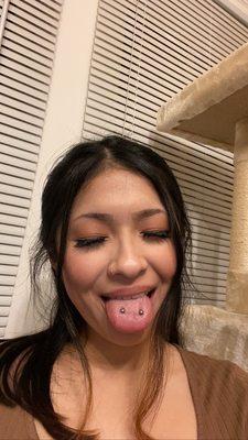 surface tongue piercing